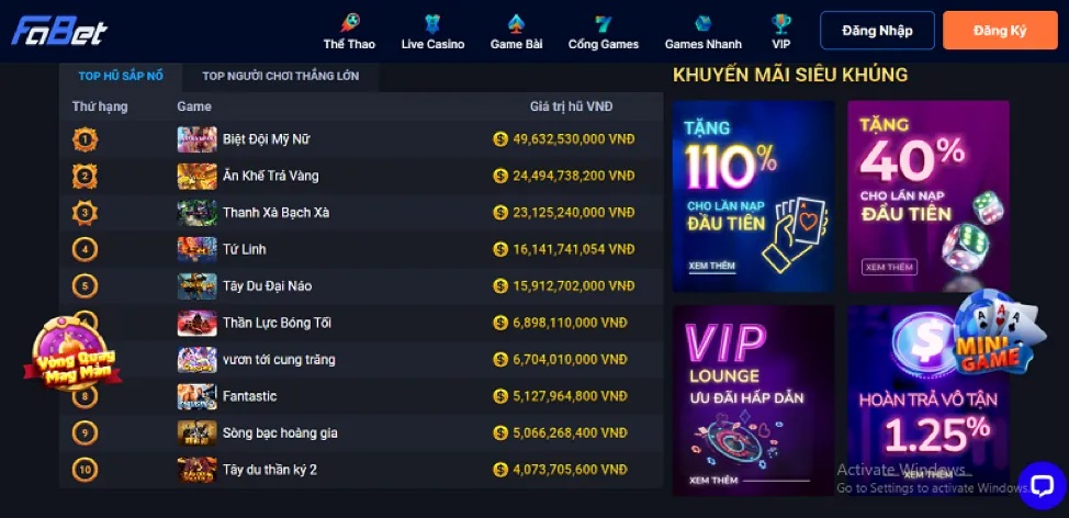 Các trò chơi nổ hũ đa dạng tại i9bet58